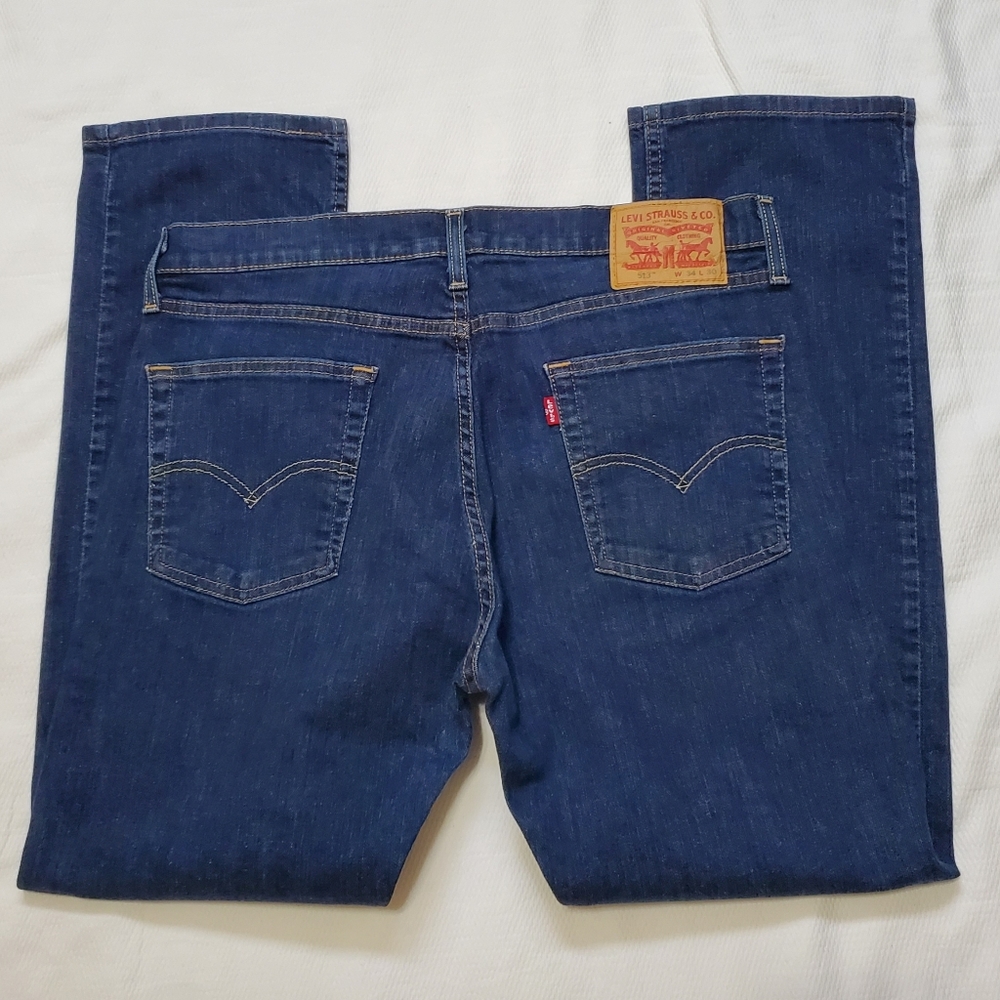 Levi's 513 Slim Straight Jeans Mens 34 Waist - Picture 5 of 8